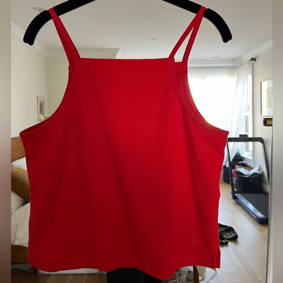 Madewell Tops - Madewell red apron cropped tank top